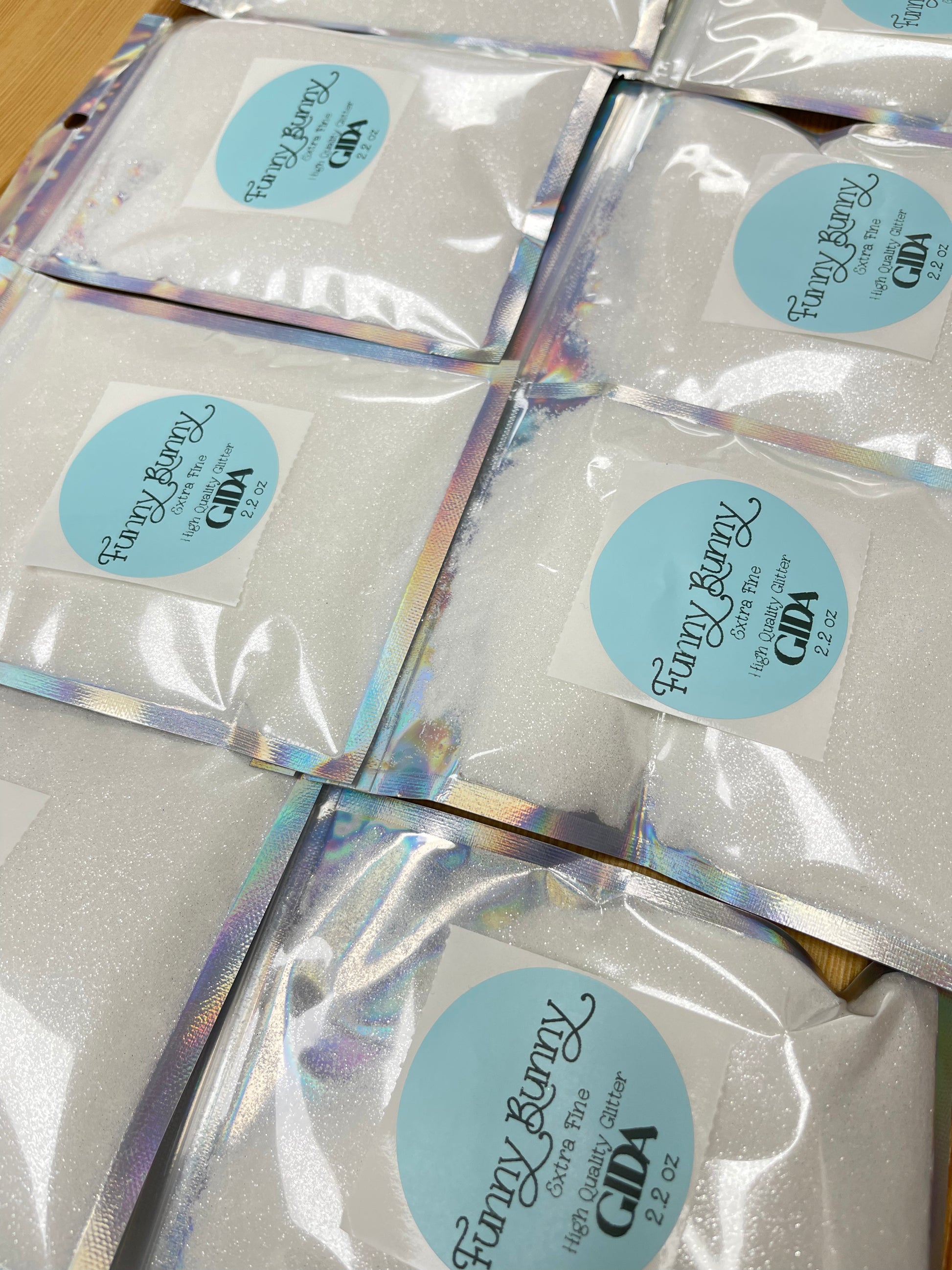 Funny Bunny Extra Fine White Glitter - 2.2 oz - GIDA DESIGN 