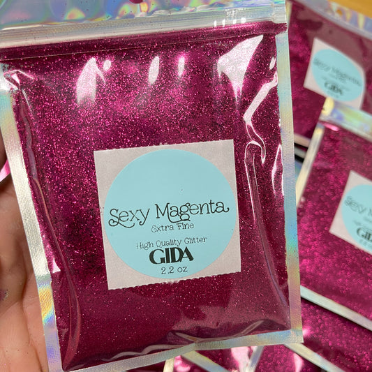 Sexy Magenta Extra Fine Glitter - 2.2 oz - GIDA DESIGN 