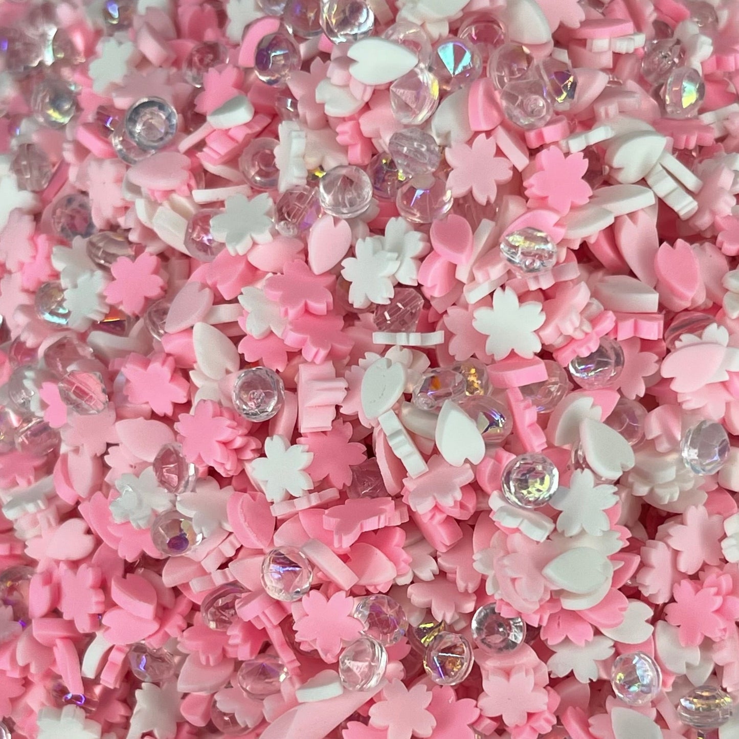 Pink Flowers Polymer clay 1 oz - GIDA DESIGN 