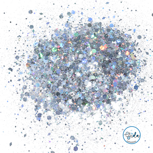 Silver Holo Chunky Glitter - 2 oz - GIDA DESIGN 
