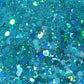 Turquoise Chunky Glitter - 2 oz - GIDA DESIGN 